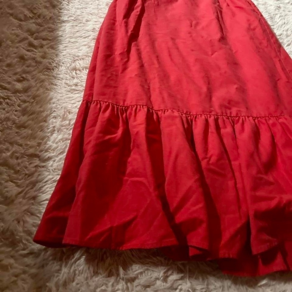 ASTR The Label Open Back Linen-Blend Tiered Cutout Backless Maxi Dress Womens M - Picture 3 of 6